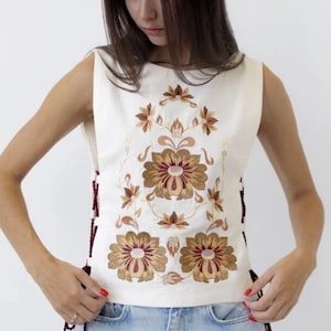 Embroidered Vest Ukrainian Vests Ukrainian folk vest folklore Black Vyshyvanka Ukrainian sellers floral vests slavic gift for Easter