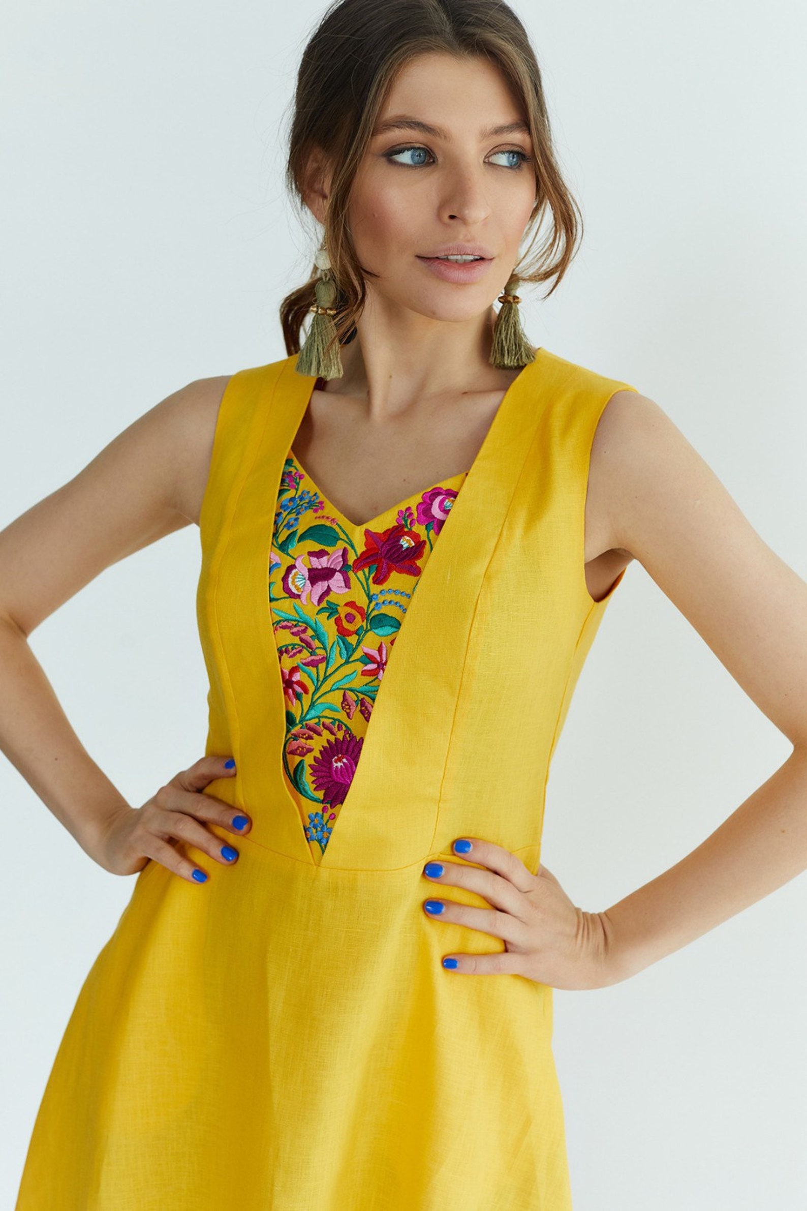 Ukrainian Vyshyvanka dress for the women Embroidered dress Etsy