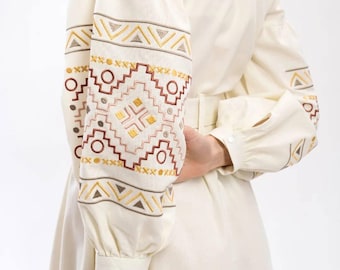 Sukienka Vyshyvanka, ukraińska haftowana sukienka Boho, tradycyjny strój ludowy