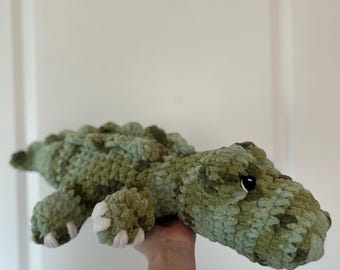 Handgemaakte alligator knuffel knuffeldier amigurumi haken