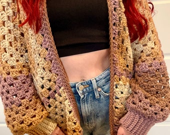 Custom Crochet Ombre Cardigan