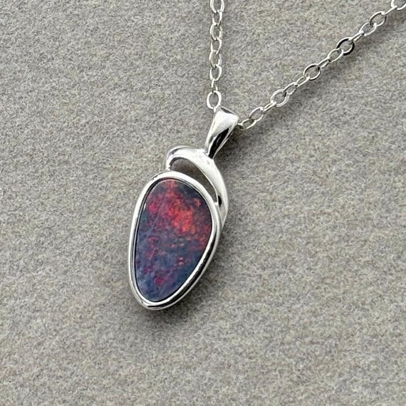 Collier Avec Opale Naturelle D'Australie (Coober Pedy) - Pierre Précieuse Boulder, Neuf Avec étiquettes