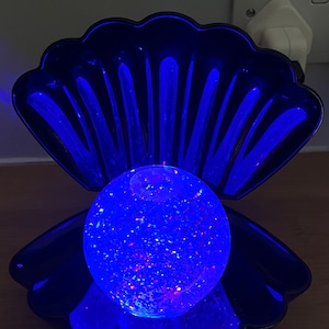 Seashell Clam and pearl LED night light