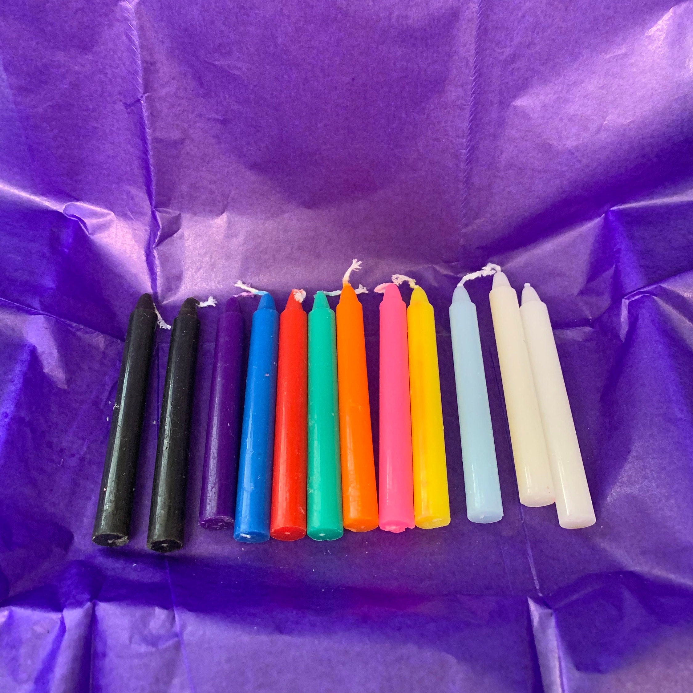 Spell Candles and Holders Altar Ritual Wiccan Pagan Gothic Etsy