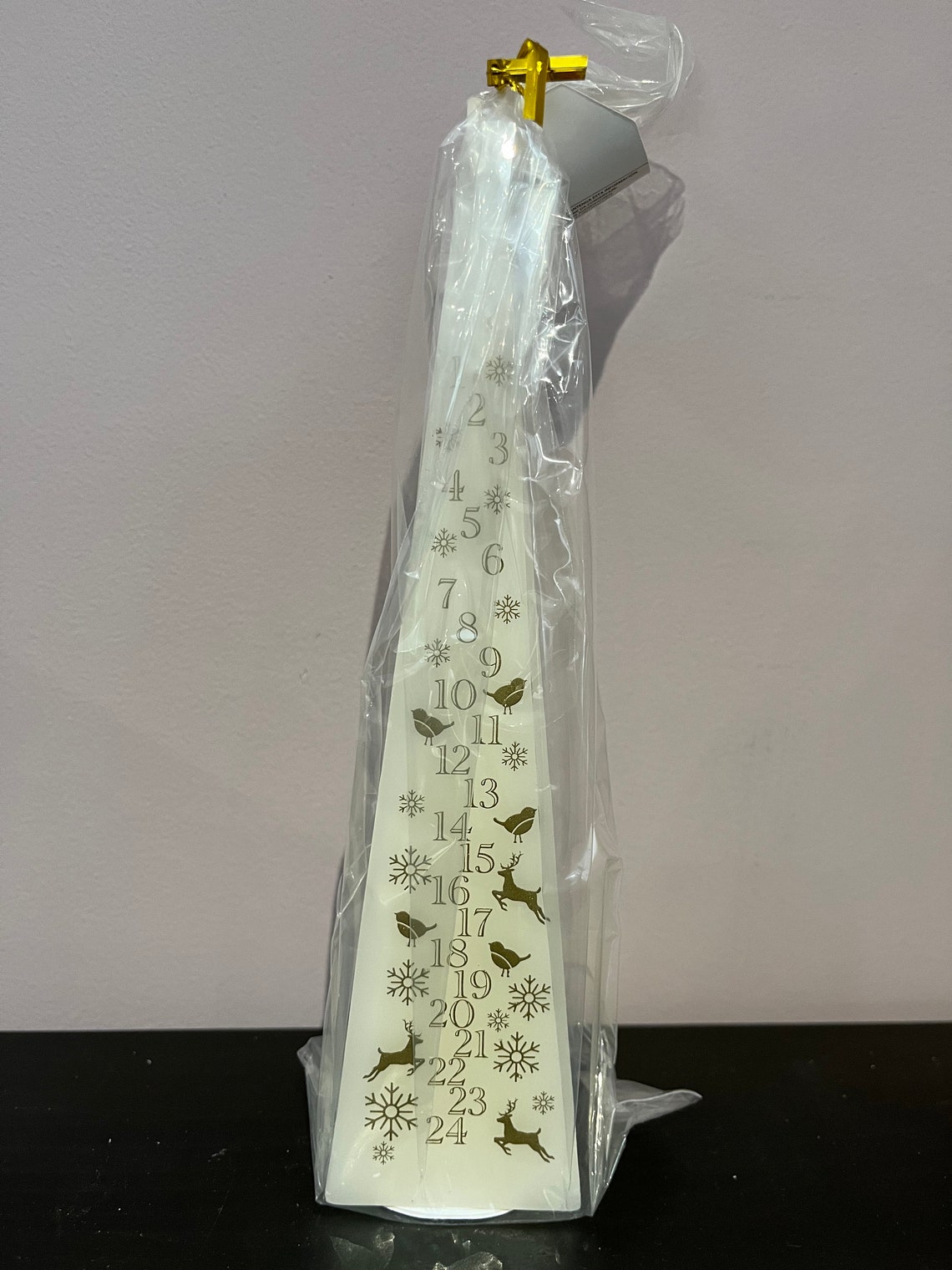 Advent Candle, Tapered Dinner Candle, Cone or Pyramid Candle, Countdown