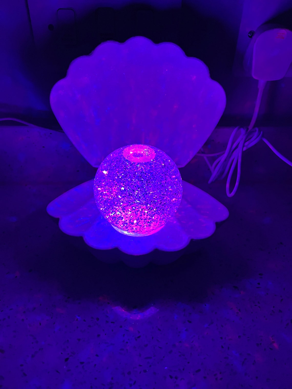Seashell Clam and Pearl LED Night Light - Etsy