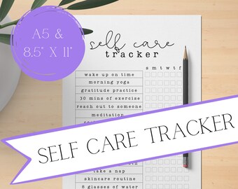 Self Care Tracker | Activity Log | A5 Bullet Journal Insert