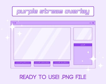 Simple Purple Twitch Stream Overlay | Lavender, Light Purple, Pastel