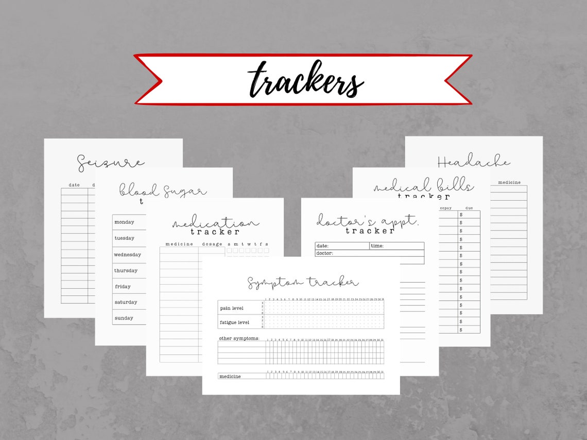 Medical Records Organizer PRINTABLE Bullet Journal Inserts | Etsy