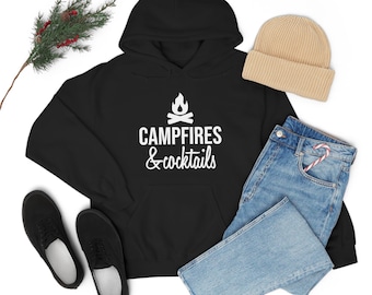 Camping Sweatshirt, Camping Shirts for Women & Men, Campfires And Cocktails, Camping Gift, Camper Gift, Funny Camping Shirt, Camp Lover