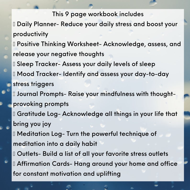 Mental Heath Workbook Anxiety Workbook Stress Planner | Etsy