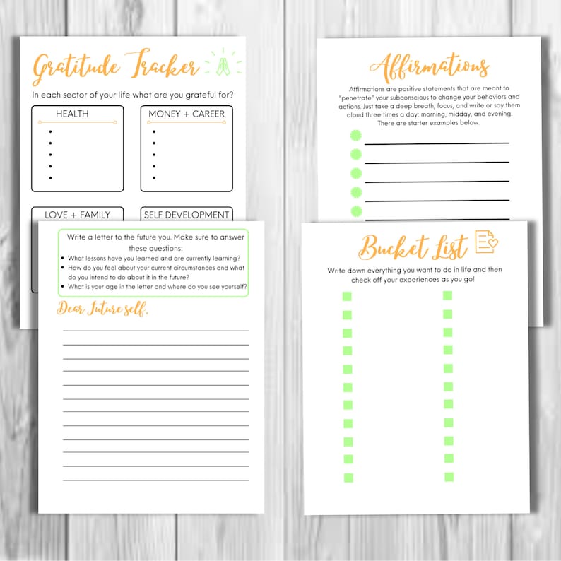 Self-Care Journal Printable Bundle | Etsy