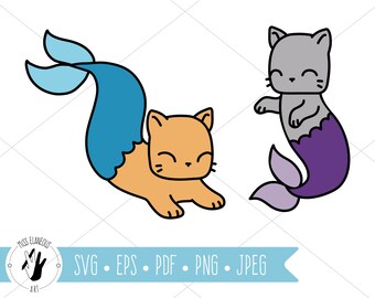 Free Free Mermaid Cat Svg 767 SVG PNG EPS DXF File