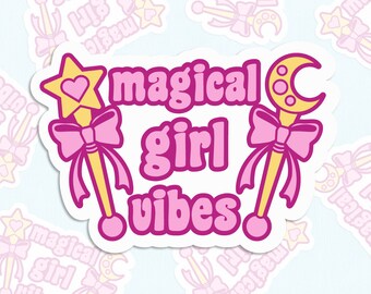 Magical Girl Vibes Sticker, Kawaii Anime Decal, Cute Magical Sticker