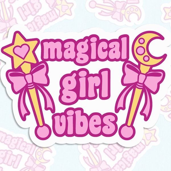 Magical Girl Vibes Sticker, Kawaii Anime Decal, Cute Magical Sticker