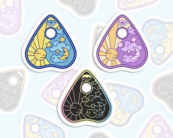 Celestial Ouija Planchette Sticker: Gruseliger Hexen-Aufkleber