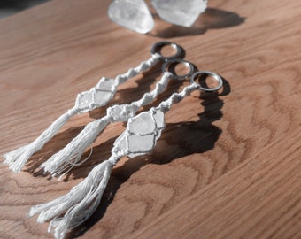 Clear quartz keychain for women, metaphysical gifts for her, ethically sourced crystals, manifestation gifts, new home gift for best friend