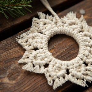 Macrame Christmas Ornament, Window Charm, Rear-view Mirror Charm ...