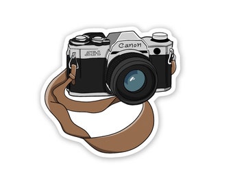 Camera Sticker, Adventure Stickers, Waterbottle Stickers, Outdoor Stickers, Canon Film Camera, Canon sticker, gifts for friends