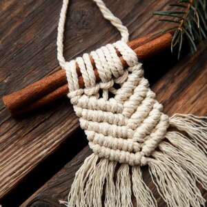 Macrame Christmas Ornament, Window Charm, Rear-view Mirror Charm ...