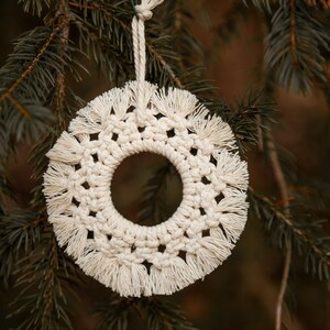 Macrame Christmas Ornament, Window Charm, Rear-view Mirror Charm ...