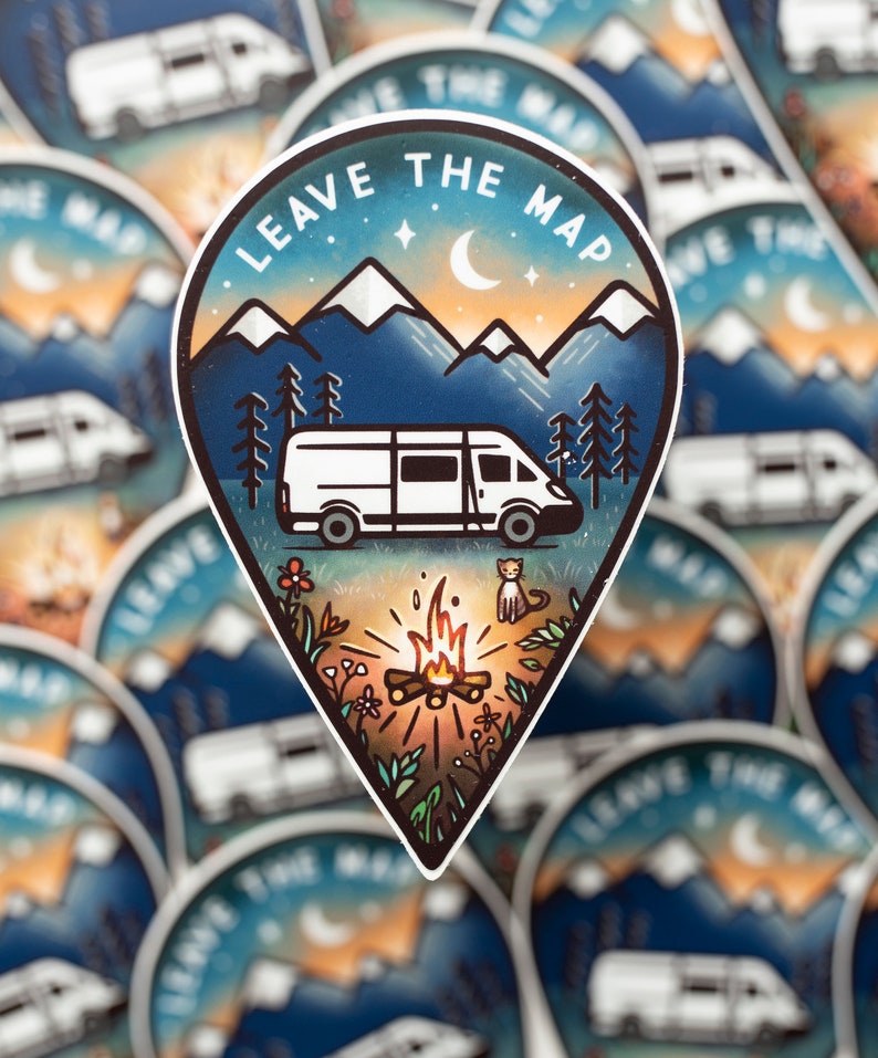 LEAVE THE MAP Sticker Outdoor Sticker Weatherproof Laptop - Etsy