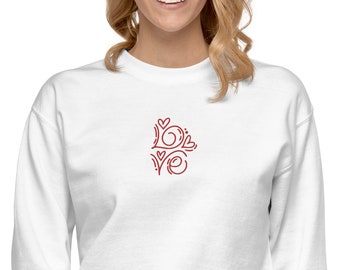Love sweatshirt, Embroidered valentines day sweatshirt, womens valentines day sweatshirt, womens valentines day tee, mommy and me sweater
