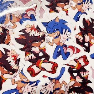 Sonic & Shadow Blumenkronen-Aufkleber | Sonic the Hedgehog