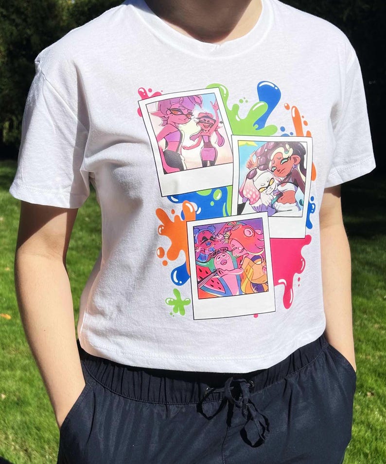 Camisetas unisex de verano Splat Crop Tee