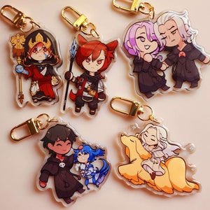 FFXIV Acrylic Charms | Cute Chibi Keychain | Final Fantasy XIV | Endwalker & Shadowbringers Characters