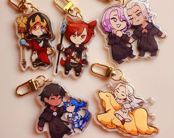 FFXIV Acrylic Charms | Cute Chibi Keychain | Final Fantasy XIV | Endwalker & Shadowbringers Characters