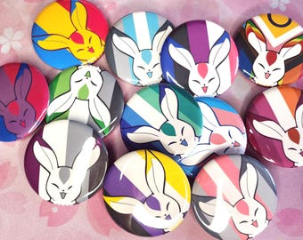 FFXIV Carbuncle Pride Flag Buttons | Final Fantasy XIV | Cute & Fun Accessory | LGBTQIA+