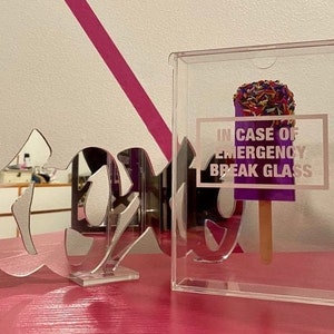 Resin Popsicle, Sprinkle Popsicle, In Case of Emergency Break Glass, Acrylic Shadow Box, Resin Pop Art, Food Pop Art, Ice Cream Art image 4