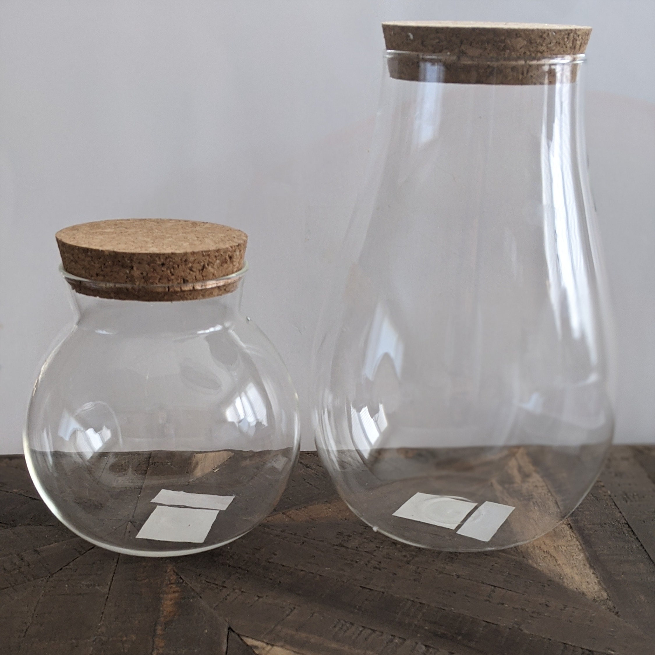 gouveo Set of 12 Spice Jars Square High 120 ml Including Recipe Booklet Ideal for Party Favours Storage Jar Glass Jar Cork Jar Square Cork Jars 