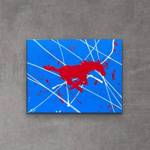 SMU Mustang Painting, Pony Express,  Office Decor, Southern Methodist, College Football, Original Peruna Art Southern Methodist University,