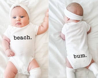 Body niemowlęce na plażę - Letnie body niemowlęce - Dziecko na plażę - Dziecko letnie - Letni ubranko dla dziecka - Prezent dla dziecka - Urocze letnie dziecko