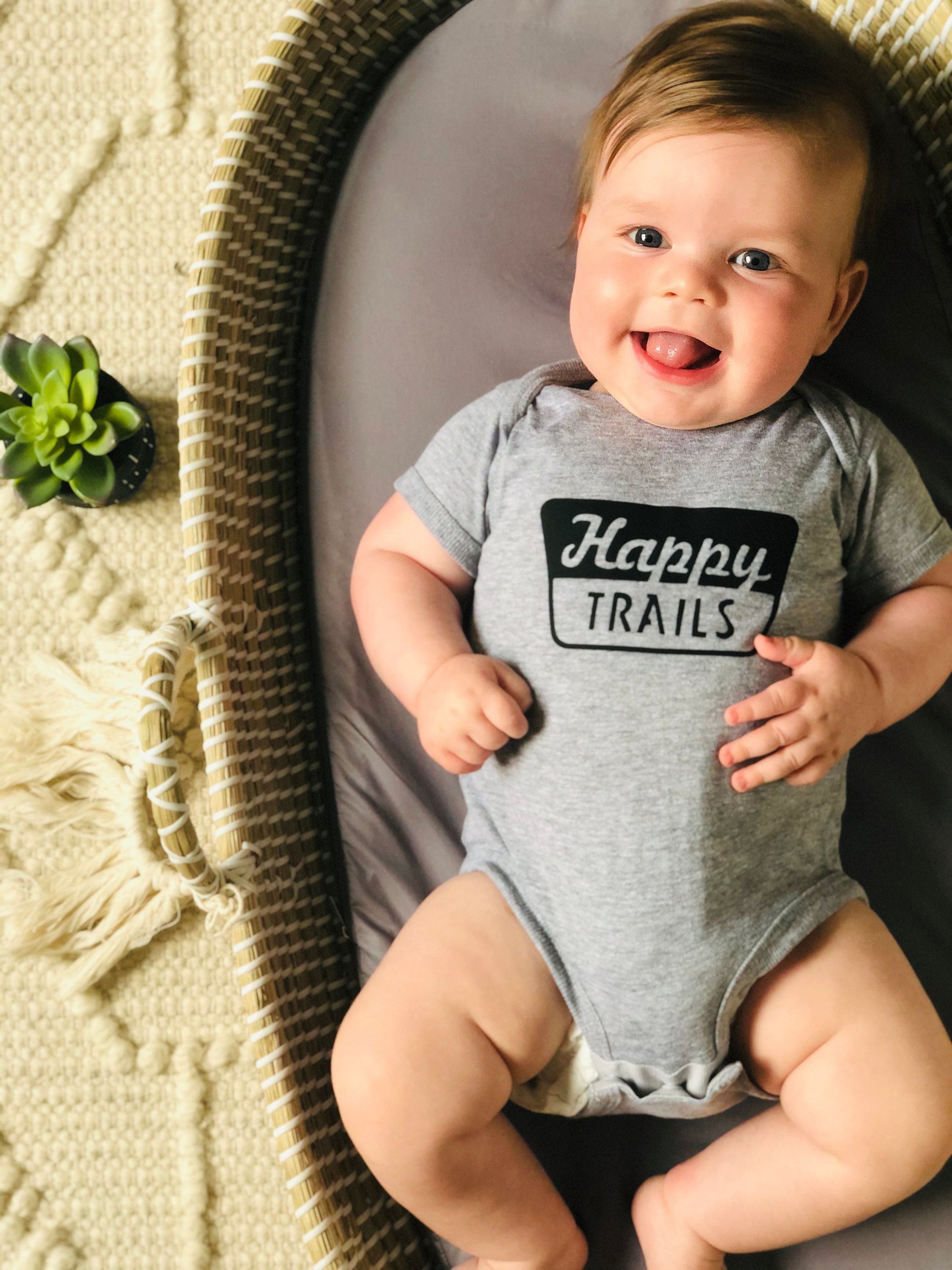 Happy Trails Baby Onesie Nature Calls Baby Onesie Hiking Etsy