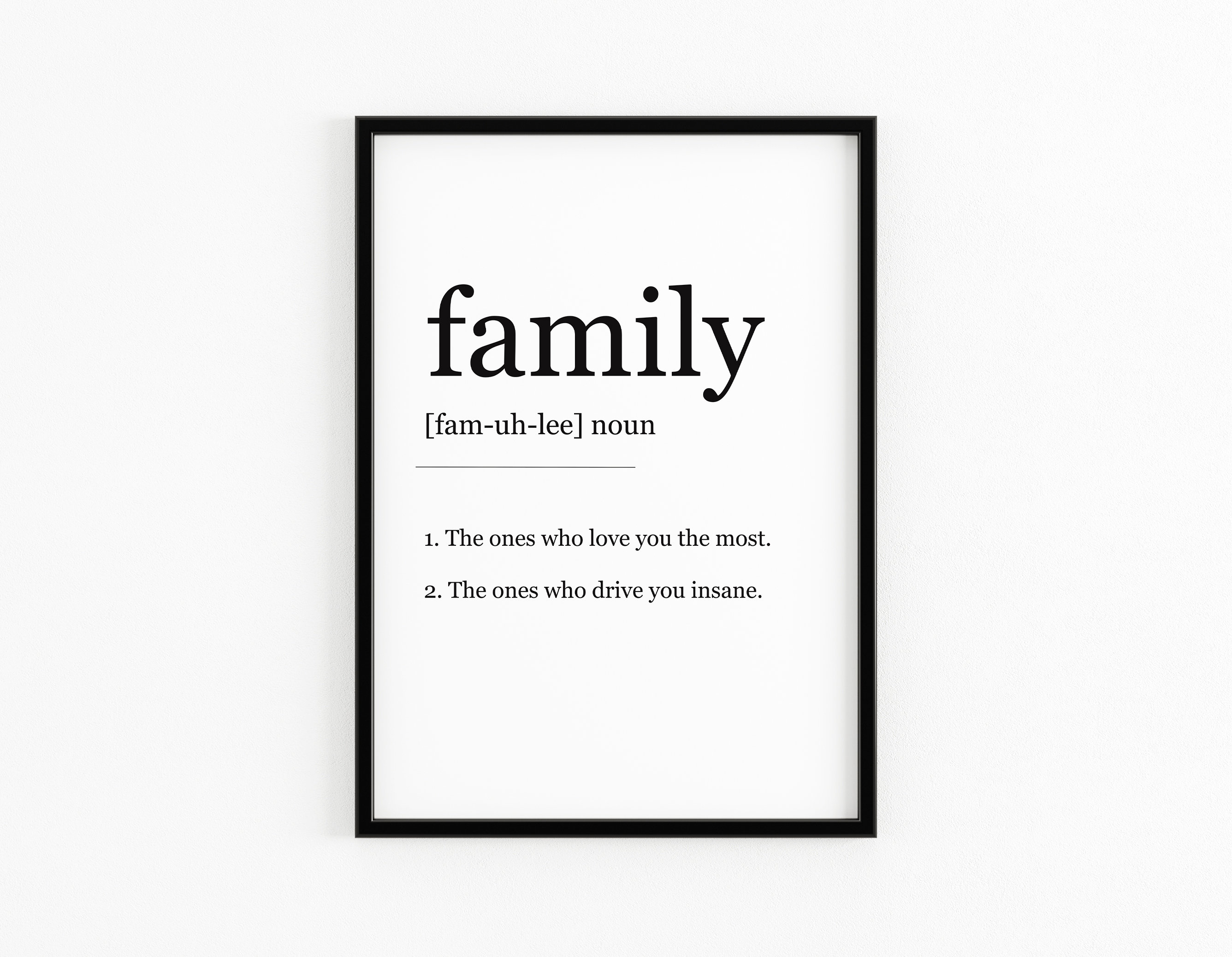 Family Definition Print Wall Art Print Home Decor Gift Etsy UK