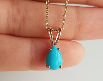 Turquoise/14k solid gold charm/Dainty handmade charm/Natural turquoise gold charm pendant/December birthstone/Made for gifting/Gift for her