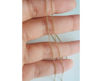 Chaîne en or massif 14 carats/Collier torsadé en or/Chaîne fine en or massif 14 carats pour pendentif/Chaînes pour breloques/Cadeau pour elle