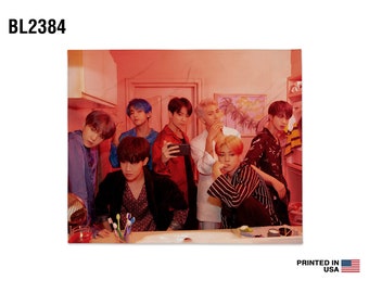 KPop Bangtan Boys BTS Army Minky/Sherpa Blanket for Outdoor/Travel/Home Printed in USA Suga Jimin Jungkook V Rm Jin Jhope