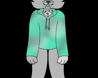 Commissione artistica per portachiavi YCH con coda scodinzolante