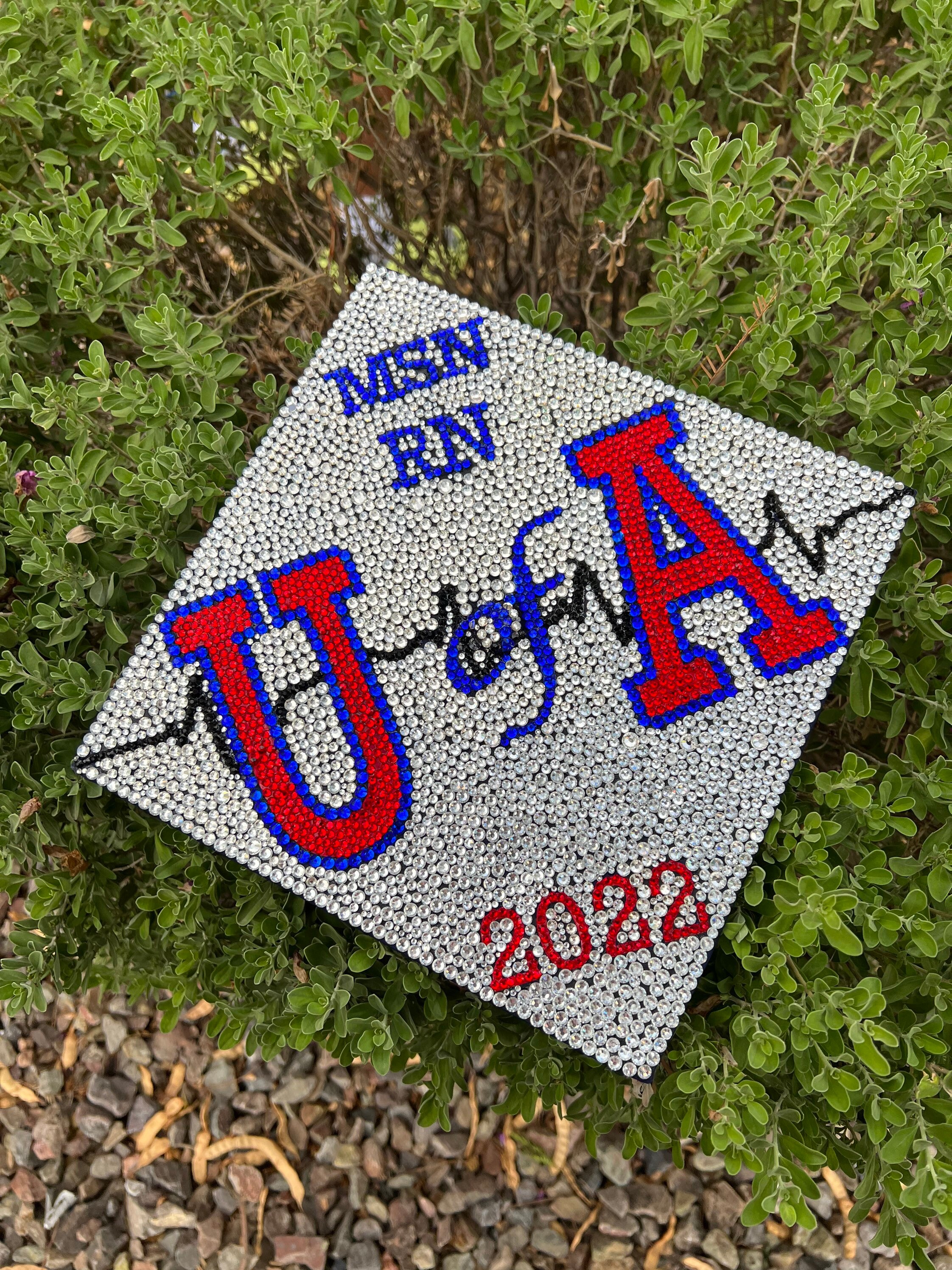 Custom Rhinestone Graduation Cap - Etsy