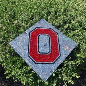 Custom rhinestone graduation cap