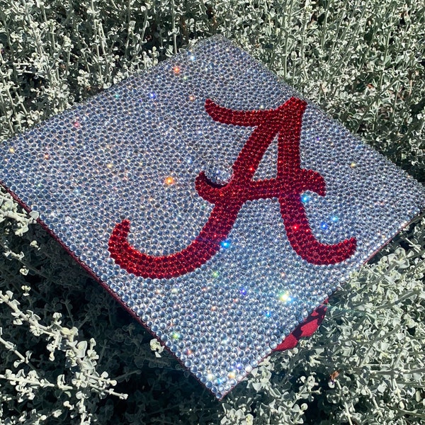 Custom rhinestone graduation cap