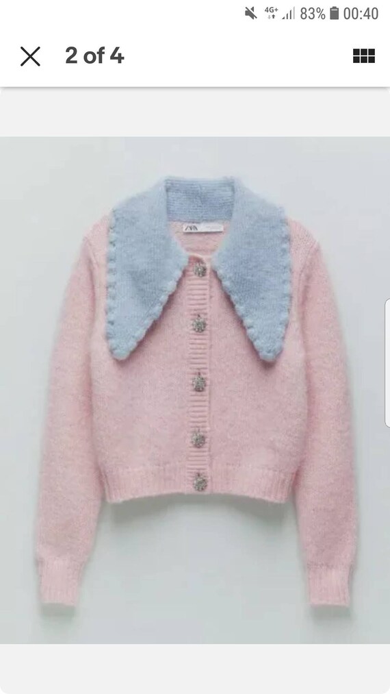 zara pink cardigan