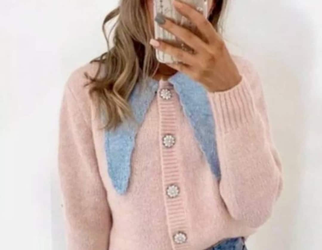 【MODERNIF】Pale Button Collar Knit Birchmont Side-Button Pullover Sweater in Coziest Textured