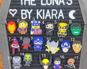 Superhero shoe Charms