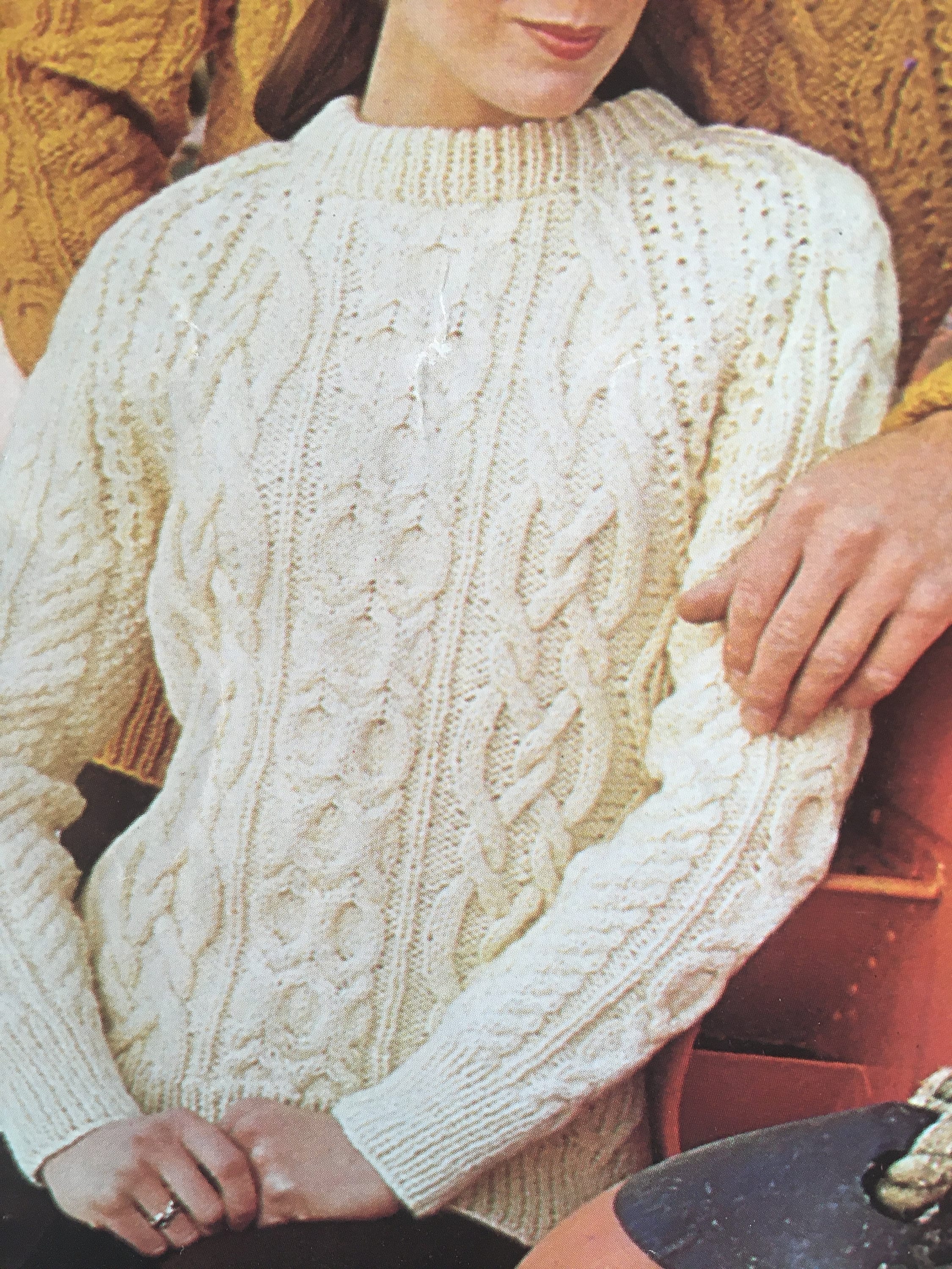 Vintage Traditional Knitting Pattern for Aran Sweaters Etsy