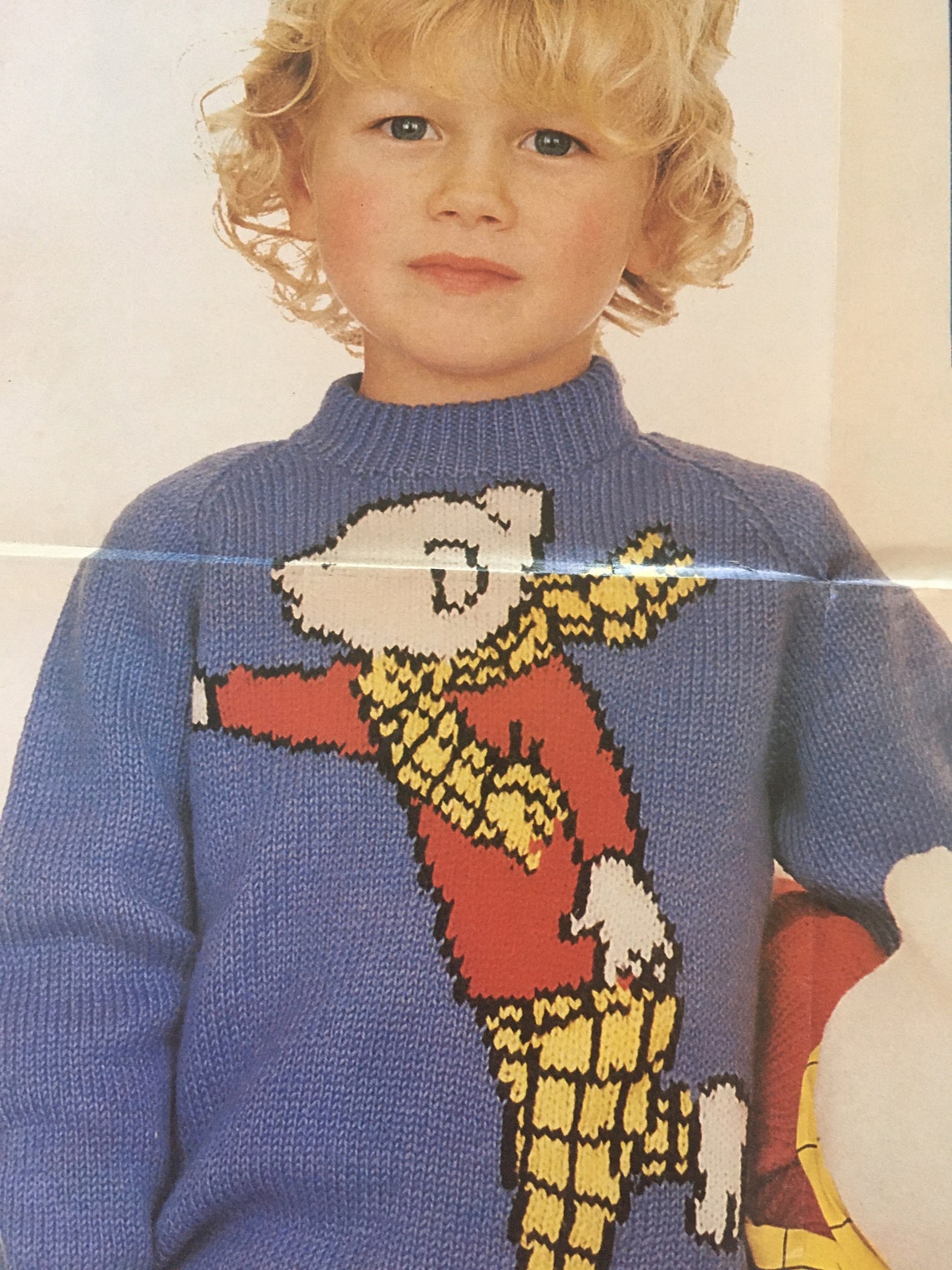 Vintage Gary Kennedy Intarsie Knit the Comedy Classics Etsy